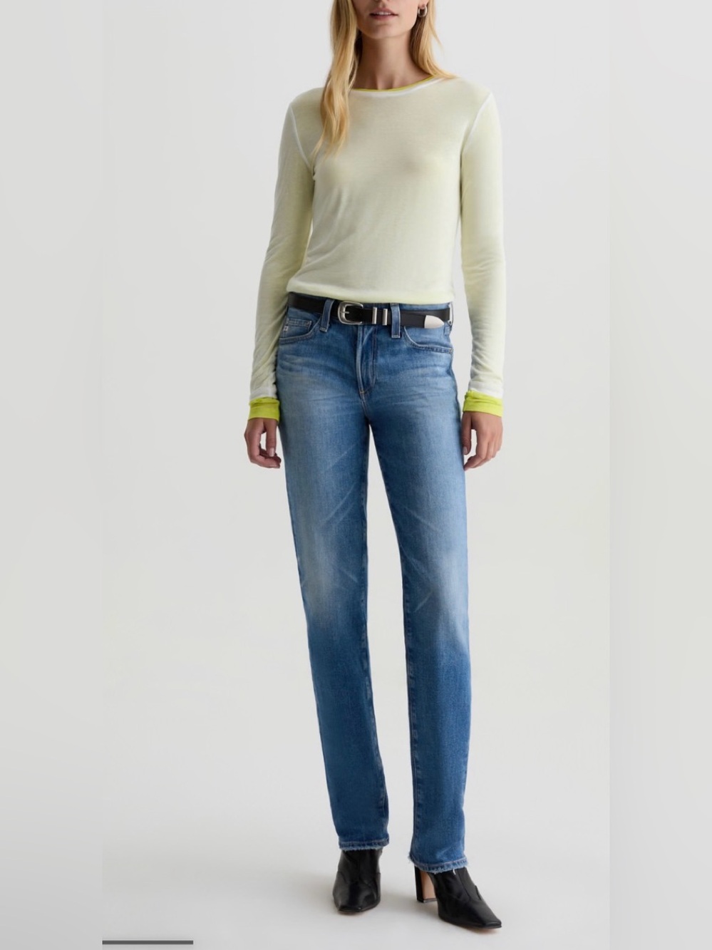 AG Adriano Goldschmied Sandra Low-Rise Straight Jeans Size 28